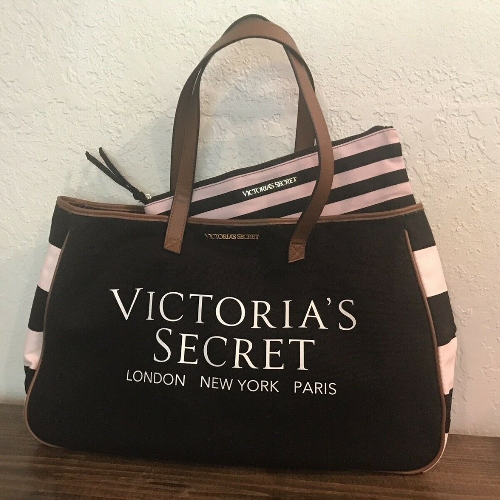 Victoria's Secret Bag With Pouch Black/Pink